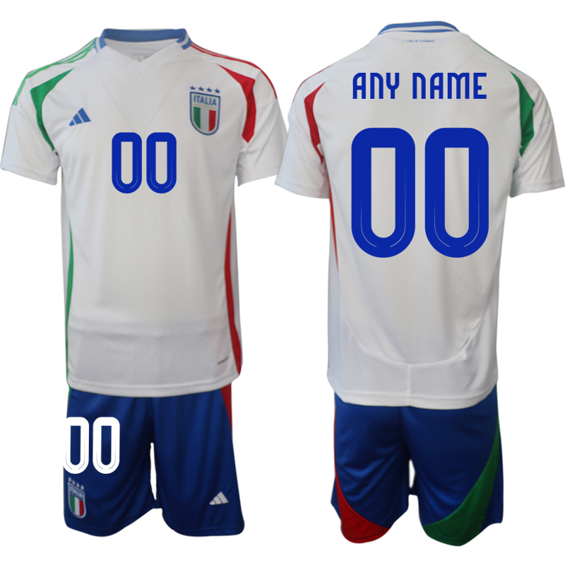 Men 2024-2025 Season Italy away white customized Soccer Jersey->customized nfl jersey->Custom Jersey